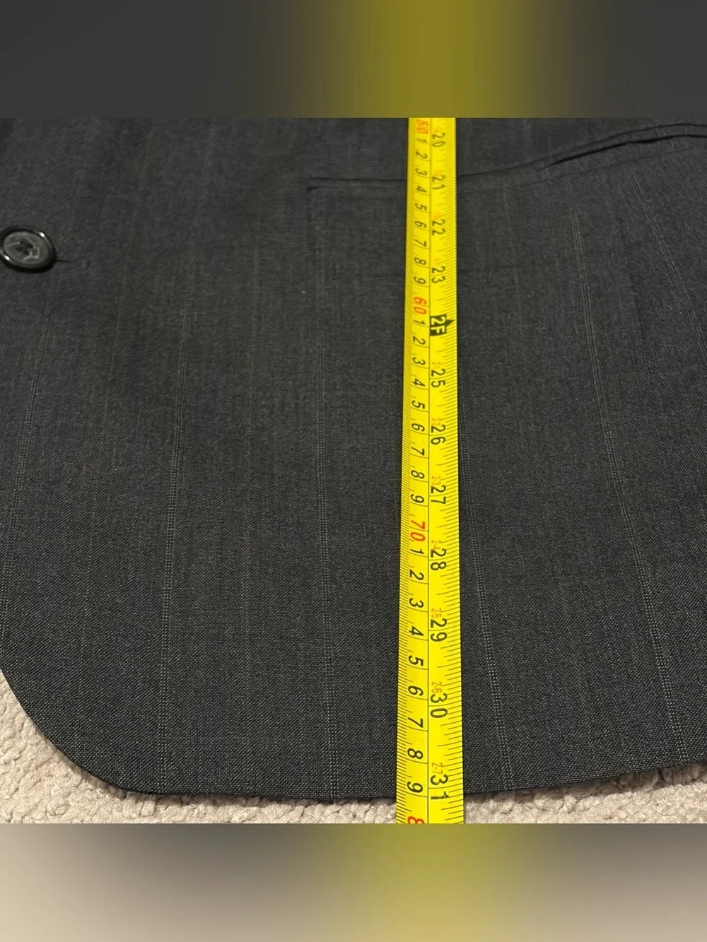 Hardy Amies Black Pinstripe Suit Jacket 40R 100% Pure Wool